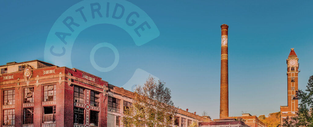 Peters Cartridge Factory at sunset