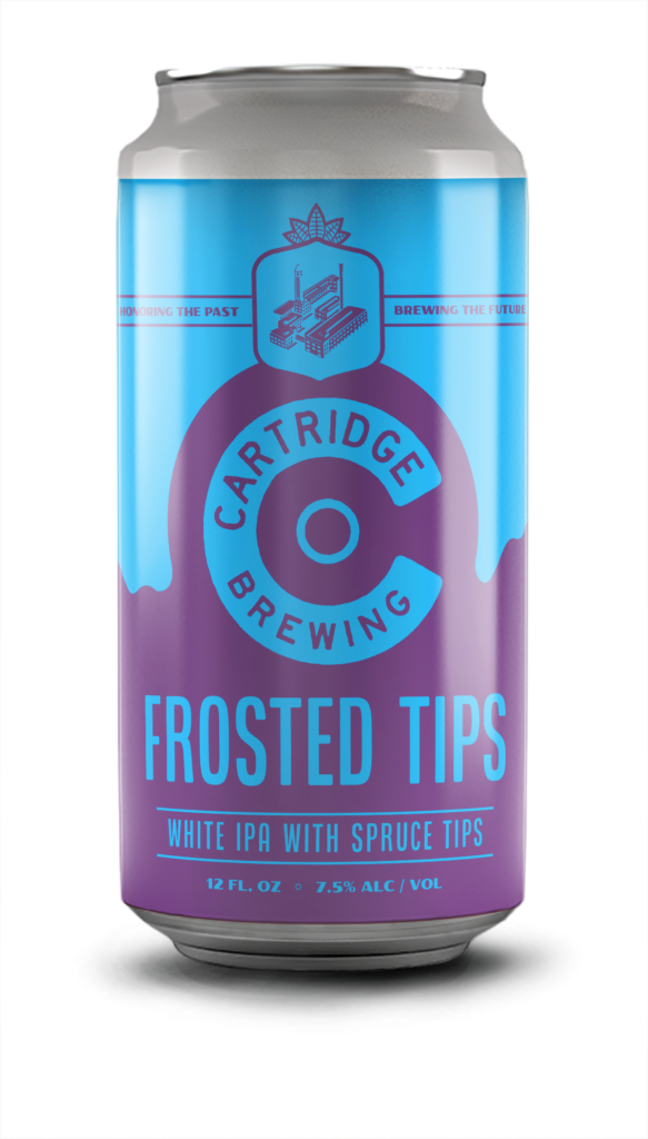 Frosted Tips White IPA with Spruce Tips can